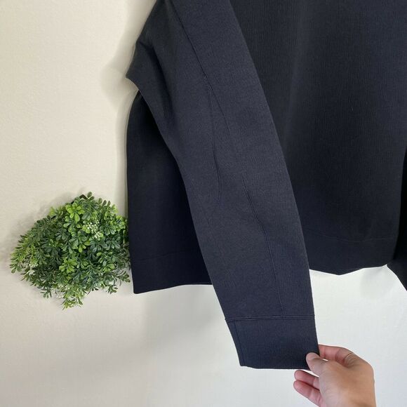 The North Face black series Spacer Knit black Crew sweatshirt small NWT - Picture 4 of 9